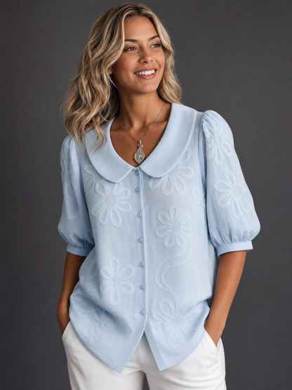 Blusa con Bordado Floral