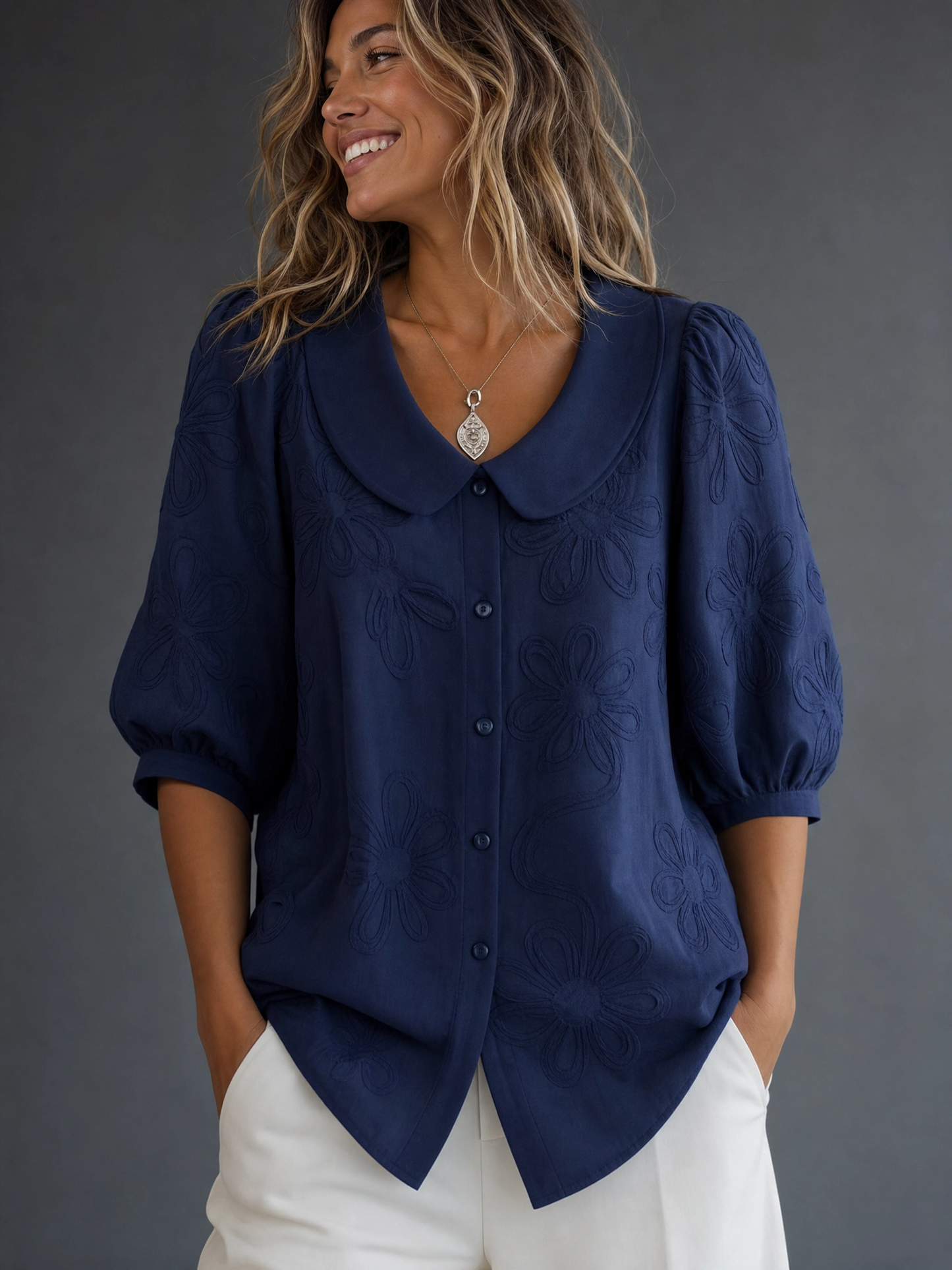 Blusa con Bordado Floral