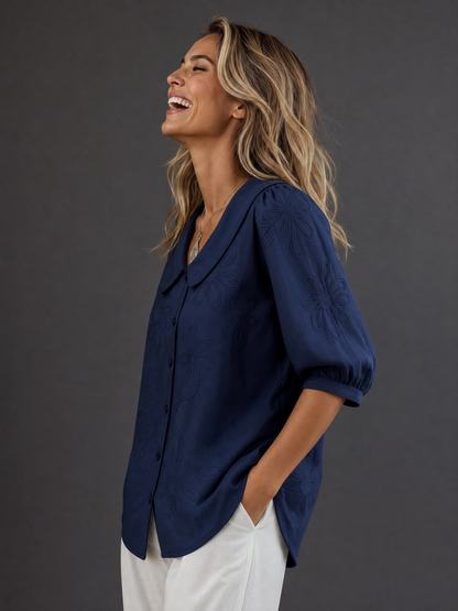 Blusa con Bordado Floral