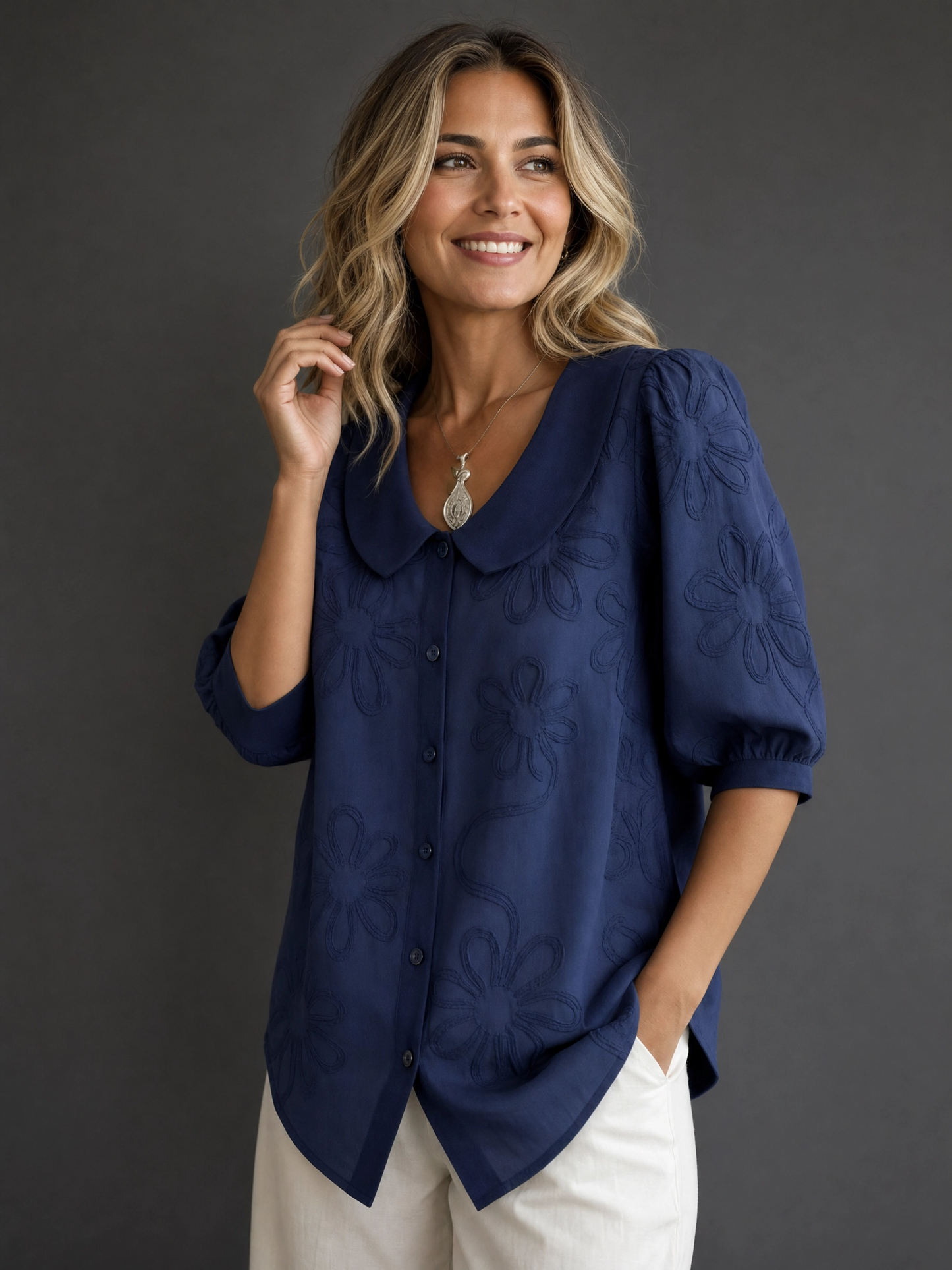 Blusa con Bordado Floral