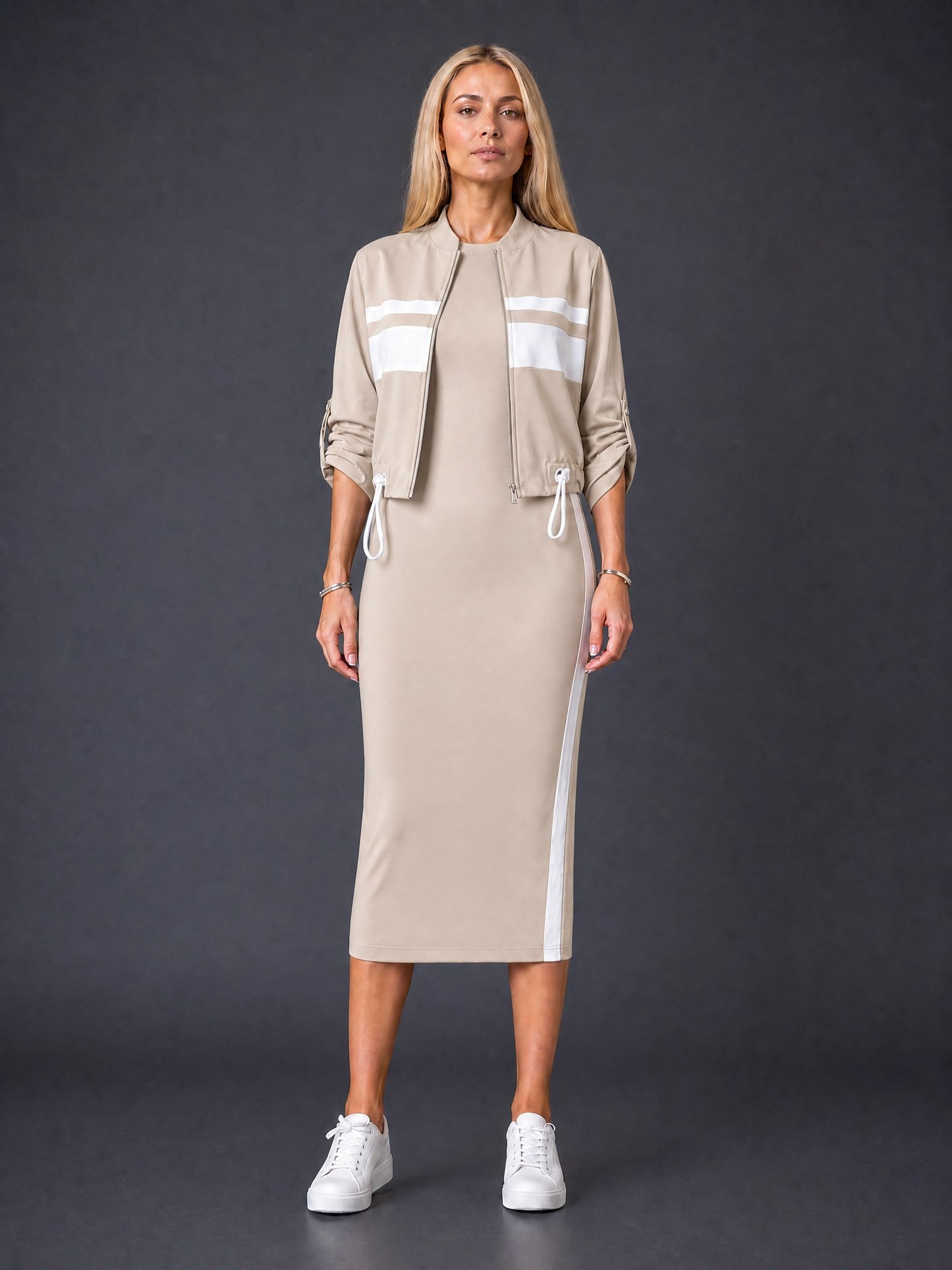 Conjunto de vestido y abrigo