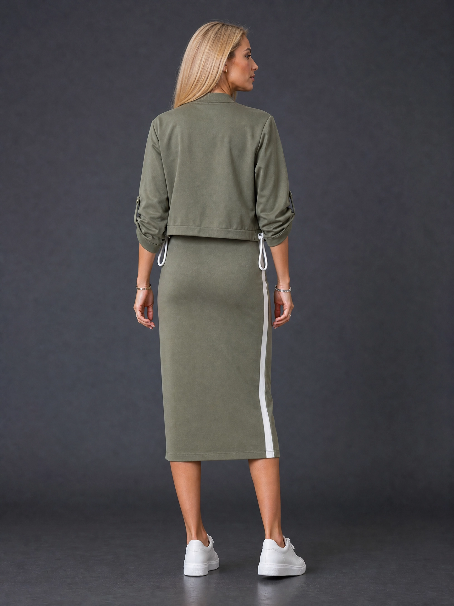 Conjunto de vestido y abrigo