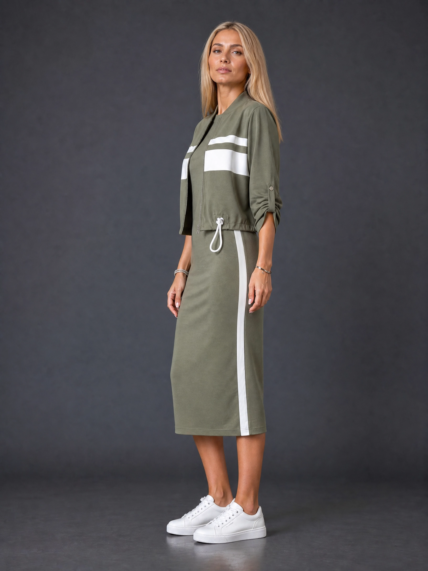 Conjunto de vestido y abrigo