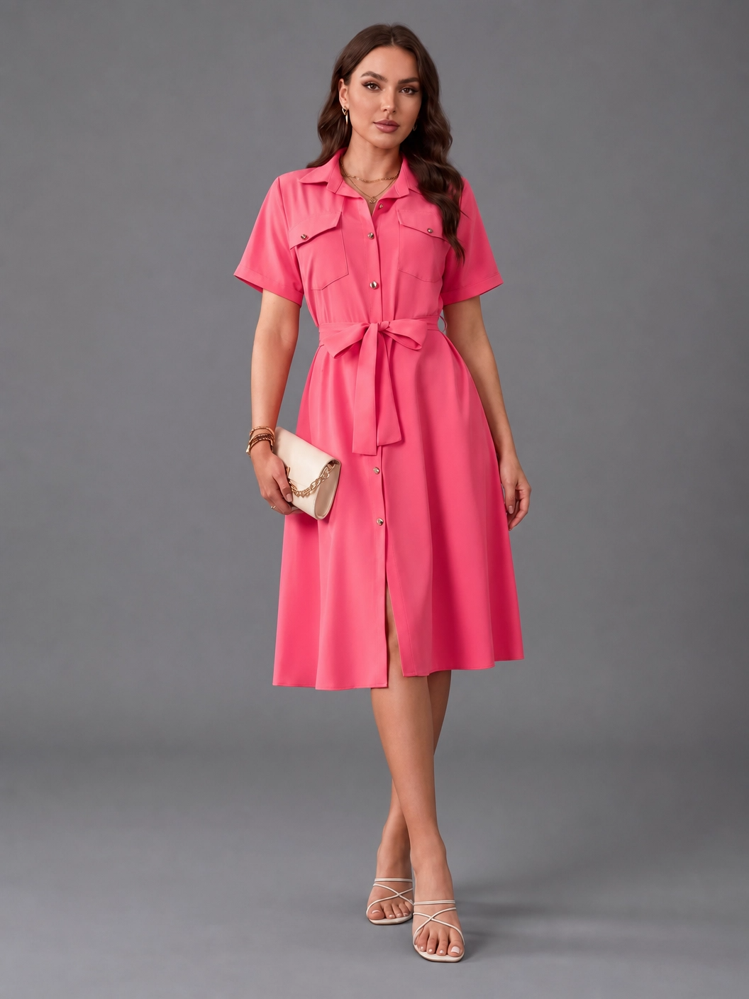 Vestido Camisero con Cinturón