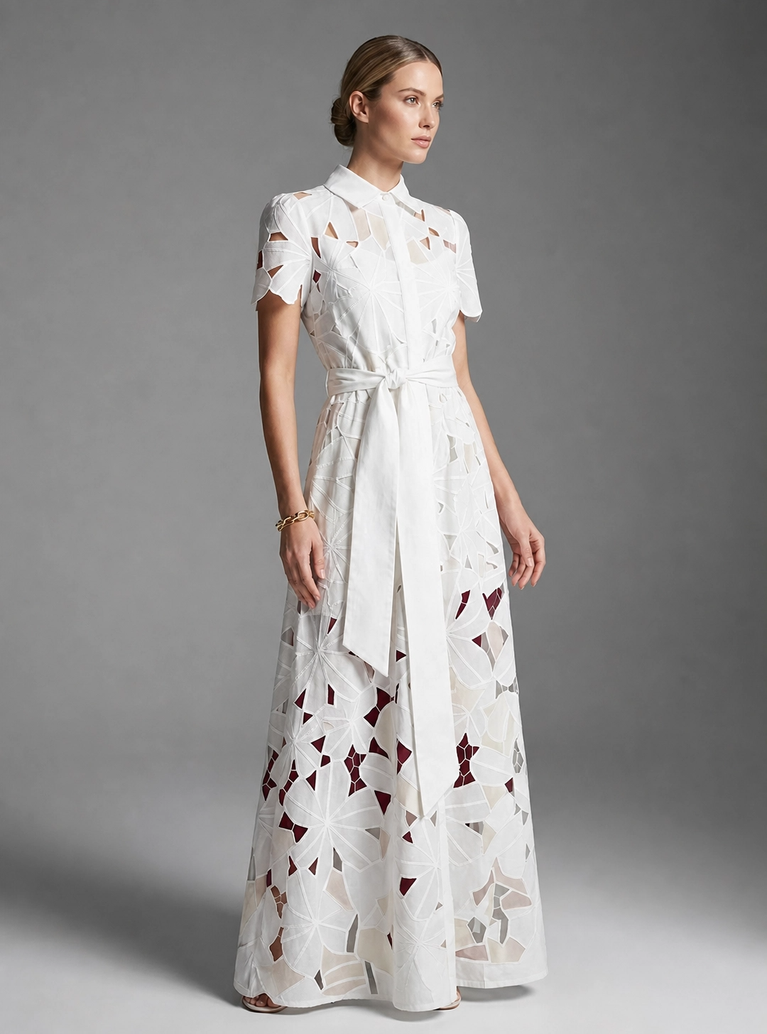 Vestido Largo de Verano con Encaje Floral